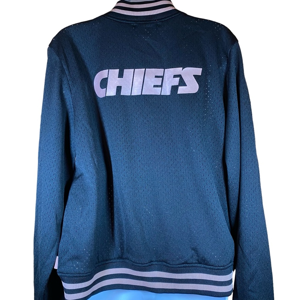 Kansas City Chiefs Black & Pink Varsity Jacket - Picture 2 of 9